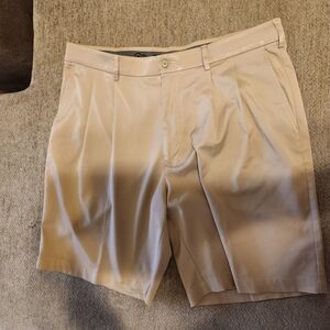 Classic Beige Men's Flat Front Shorts